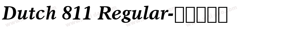 Dutch 811 Regular字体转换